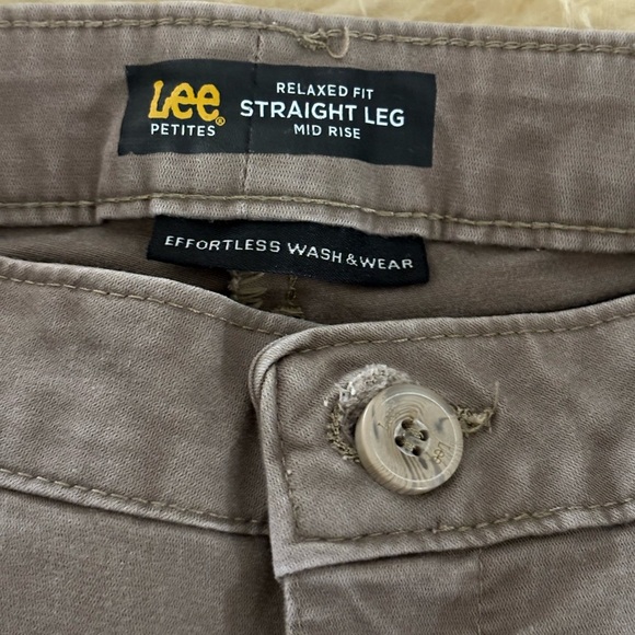 Lee Women's Khaki Relaxed Fit Straight Leg Pants - Picture 7 of 7